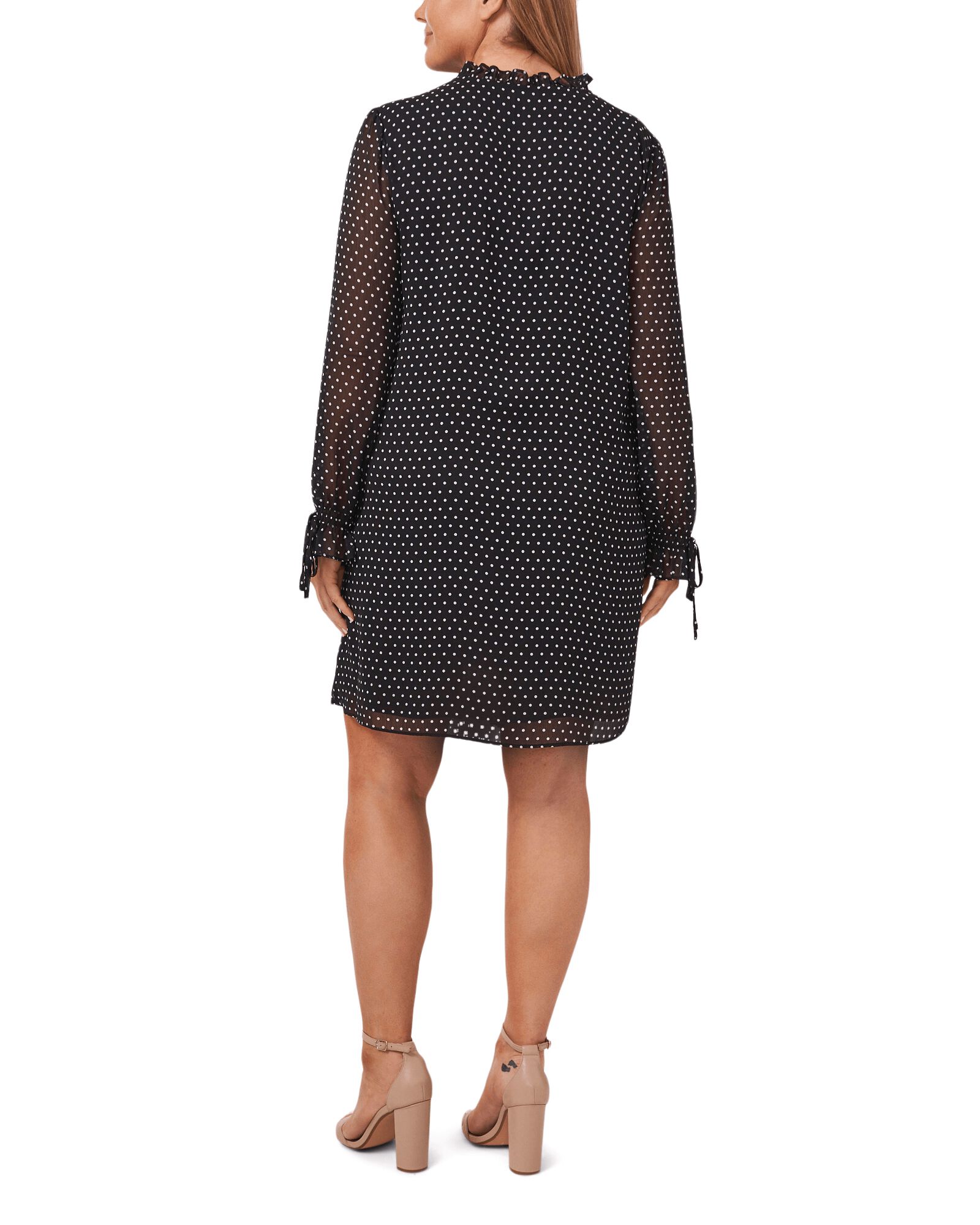 Everly Polka Dot Drawstring Dress, , alternate image number 3