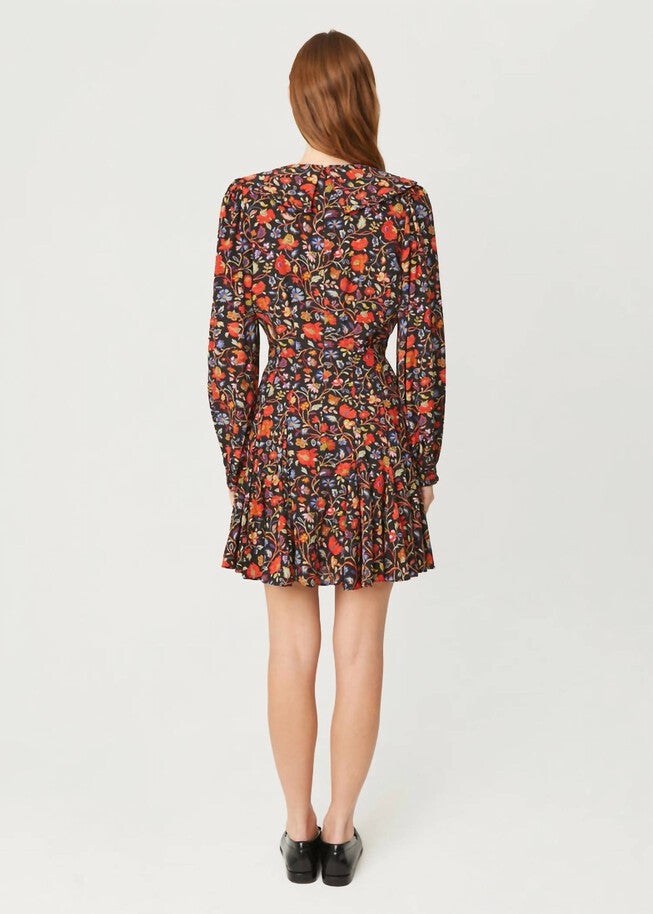 RESORT WENDY DRESS IN BLACK VICHY ROSE MINI, , alternate image number null