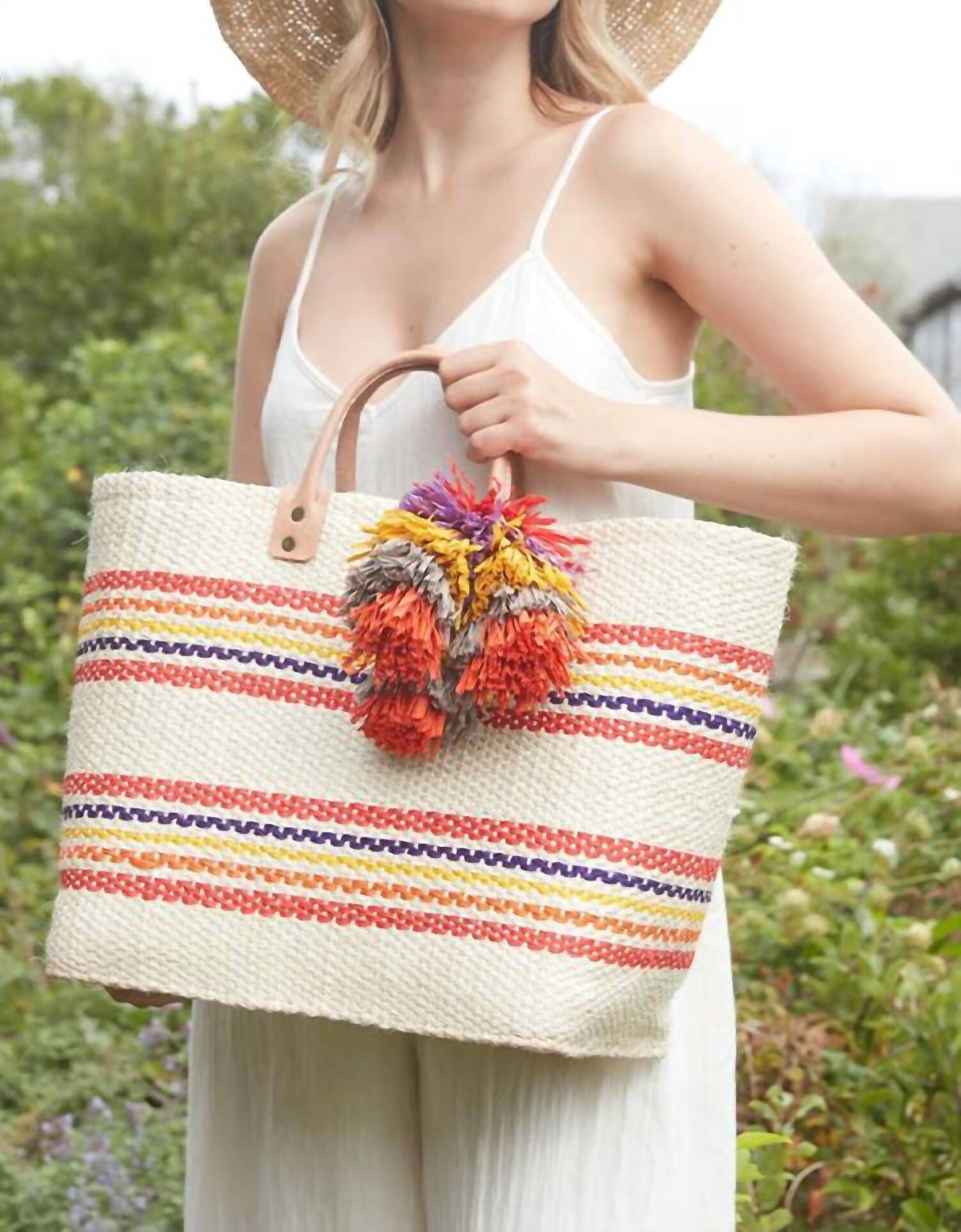 Women's Caracas Tote, Coral Multi / Orange, alternate image number 1