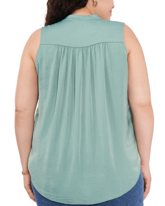 Elena Sleeveless Blouse, TEAL LAKE / Teal, alternate image number 1