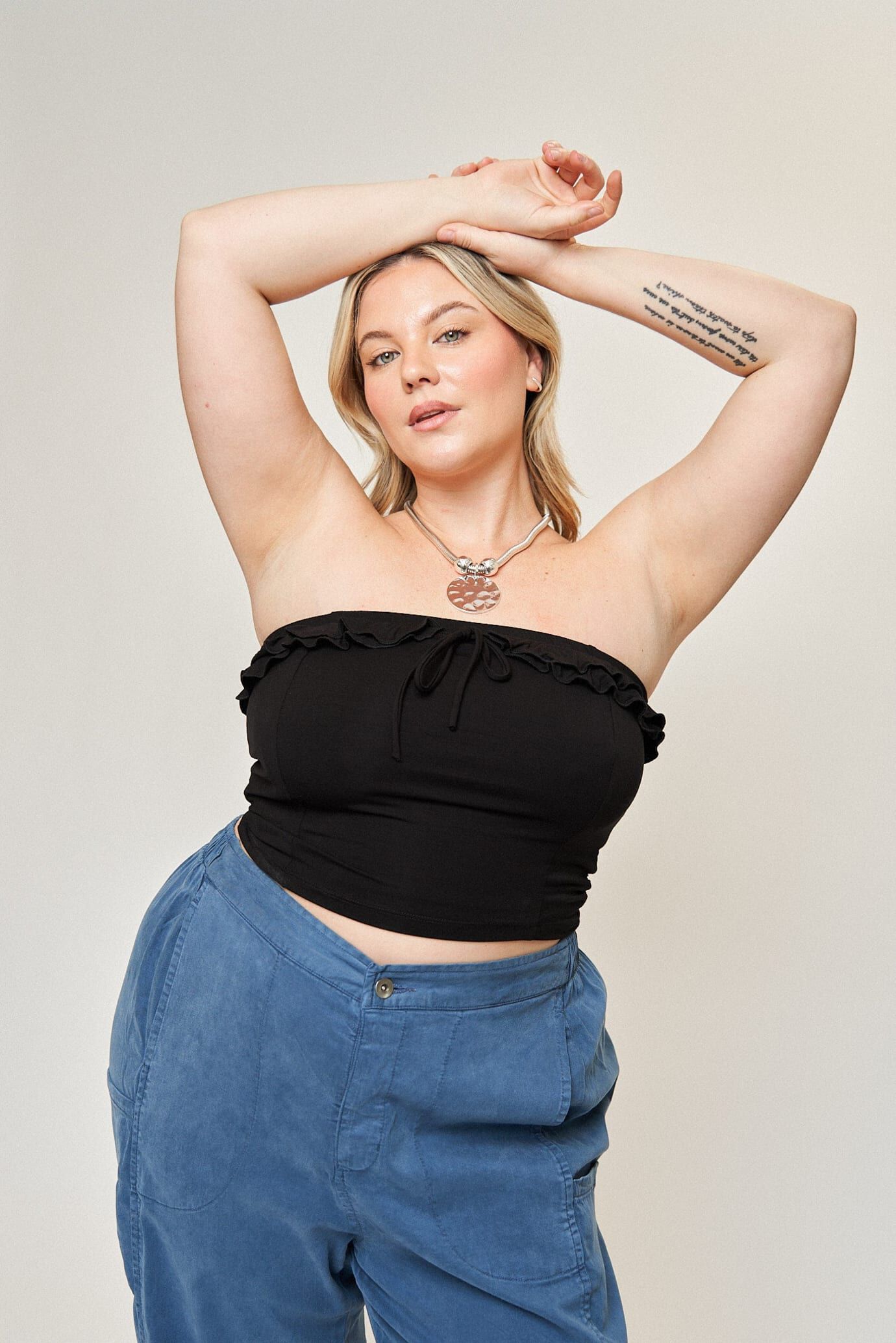 Madison Tube Top, Black / Black, alternate image number 1