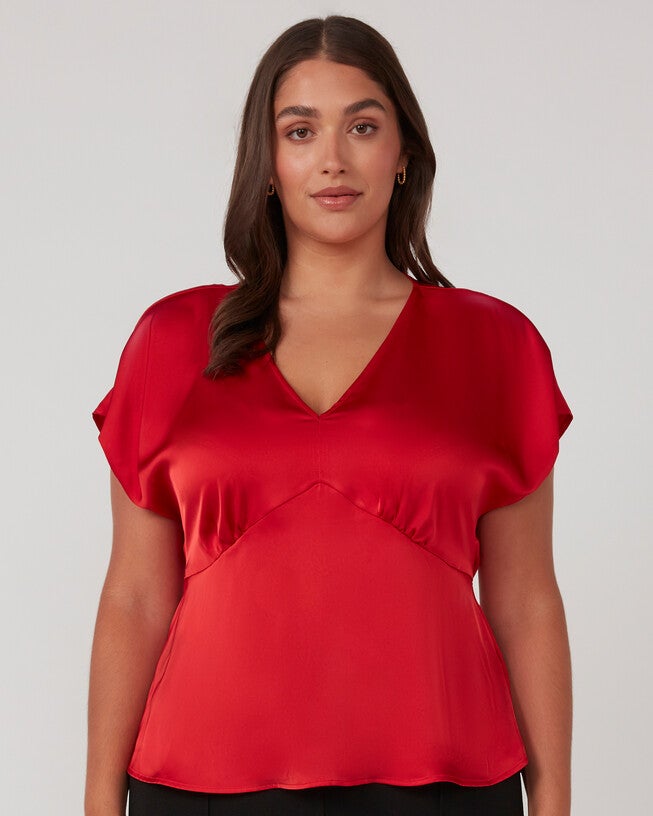 Retreat Empire Line Blouse, Ammolite / Red, alternate image number null