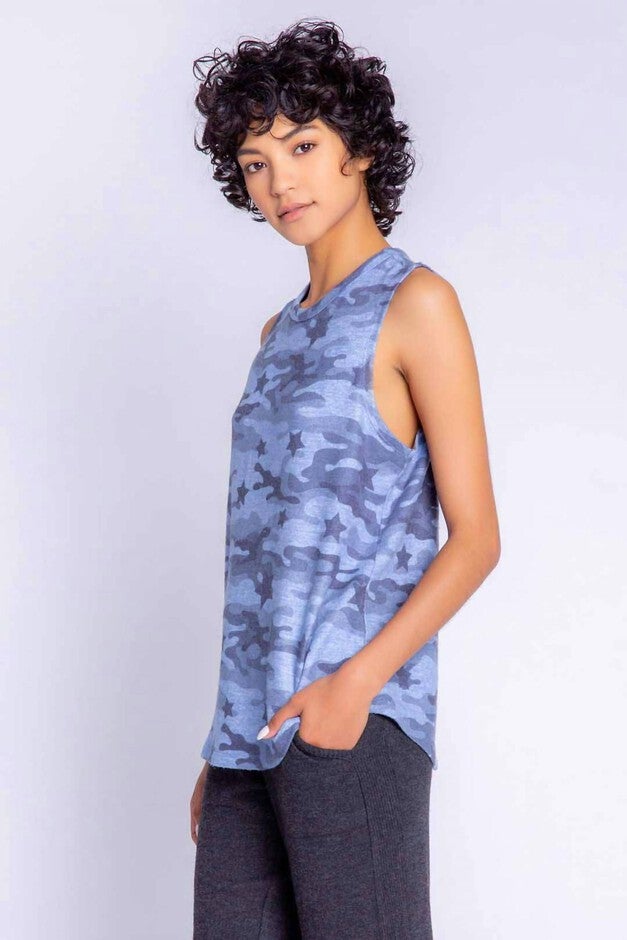 STARLIGHT TANK TOP IN DENIM, , alternate image number null