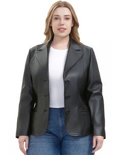 Norah Leather Blazer Jacket