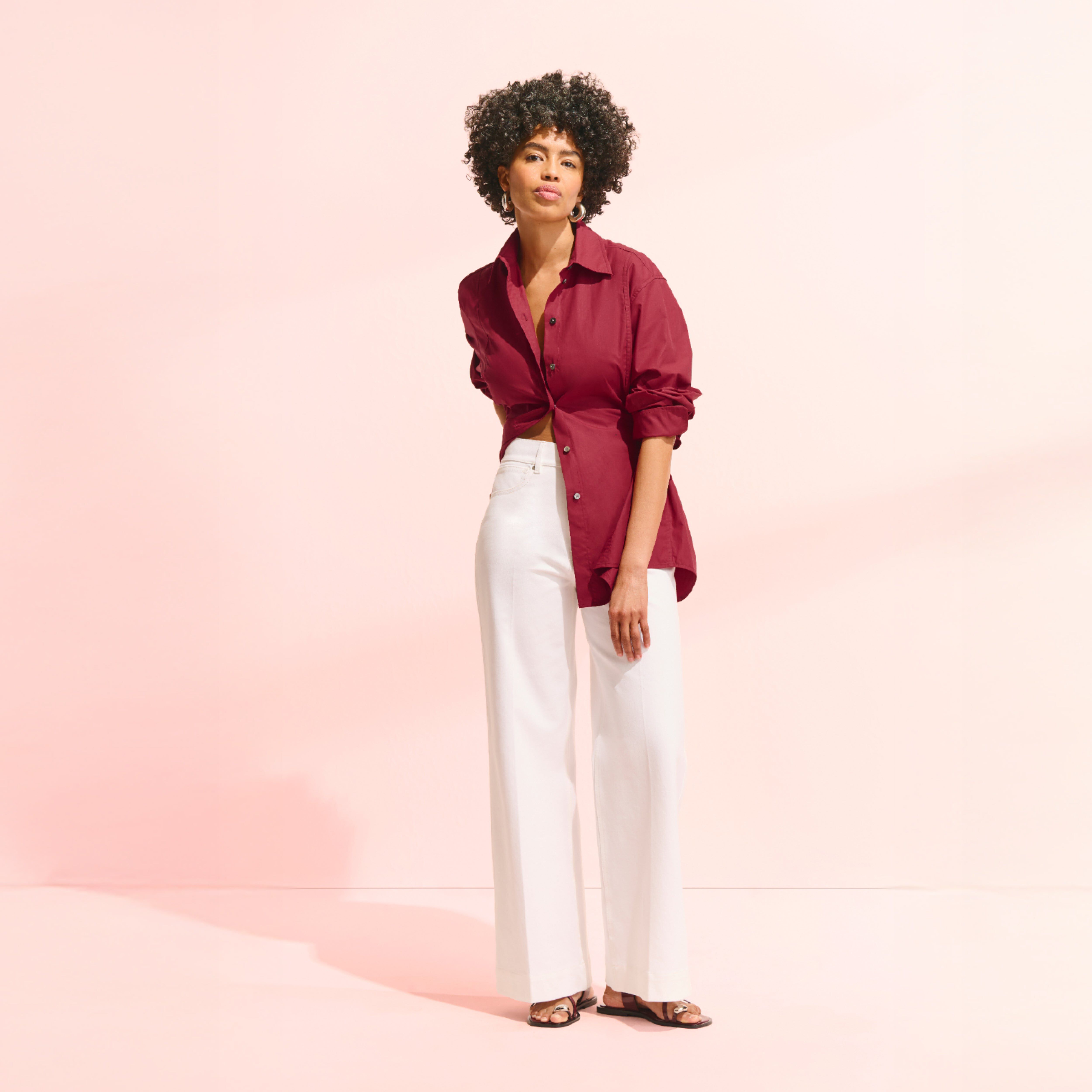 Bentley Al Fresco Shirt - Cotton Poplin, Cinnabar / Red, alternate image number 4