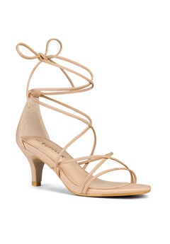 Strappy Kitten Heel Lace Up Sandals