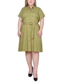 Short Sleeve Safari Style Dress