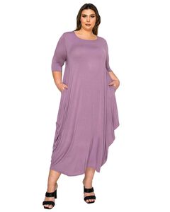EVELYN BUBBLE HEM POCKET DRESS