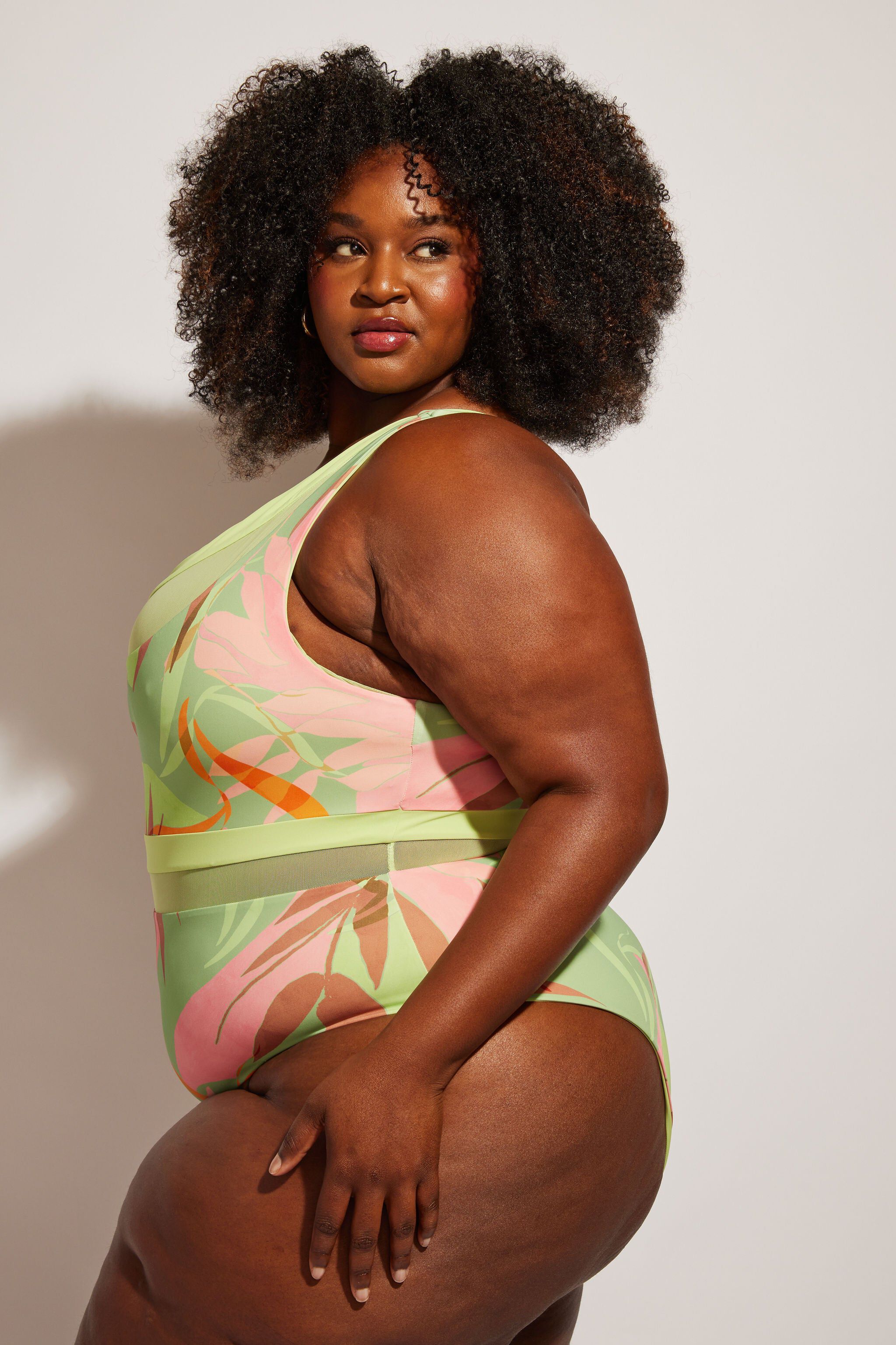 Coast One Piece II, Birds of Paradise / Light Green, alternate image number 1