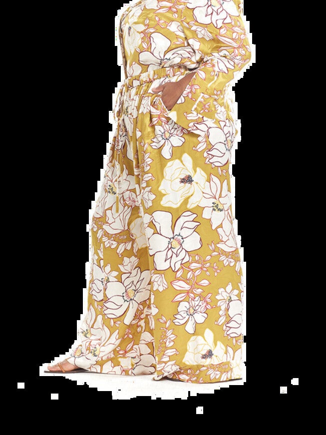 Wide Leg Pajama Pants (Dia exclusive), Ochre Multi / Yellow, alternate image number null