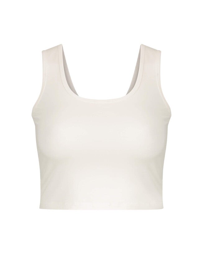 Katie Stretch Crop Top, White / White, alternate image number null