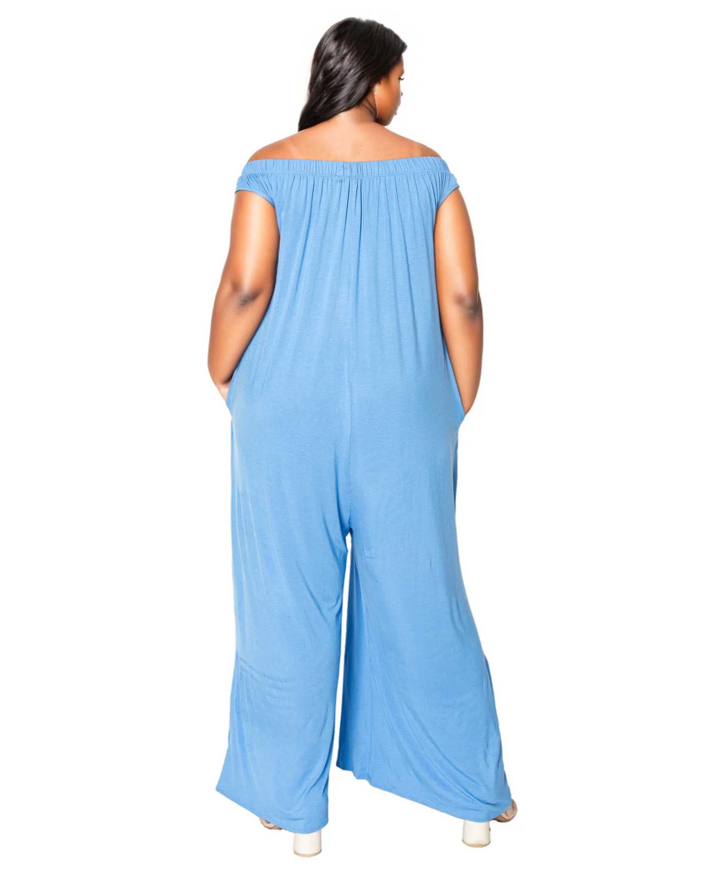 Olson Wide Leg Pocket Jumpsuit, Blue Perry / Azure Blue, alternate image number 2