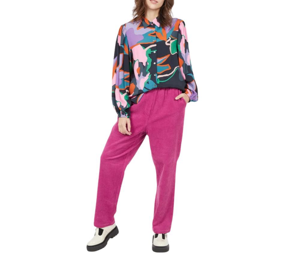 PEROLA PANT IN VIOLINE, Violine / Pink, hi-res image number 0