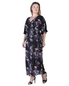 Plus Size Olivia Kimono Wrap Maxi Dress