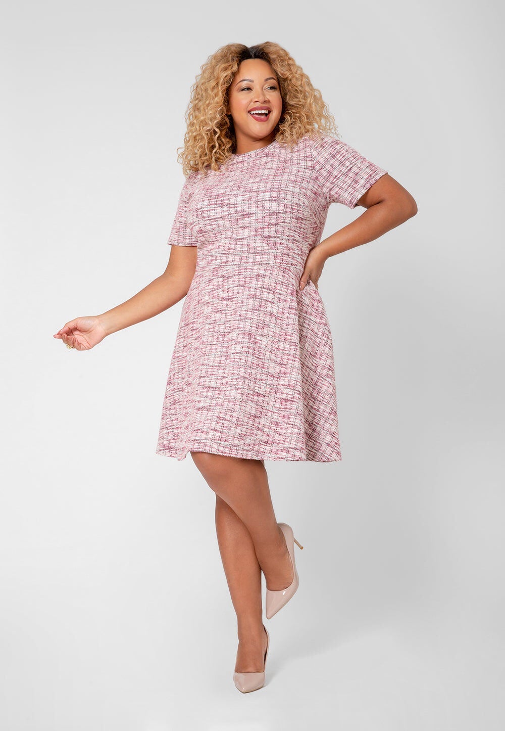Mackenzie Dress, Pink Multi / White, hi-res image number 0