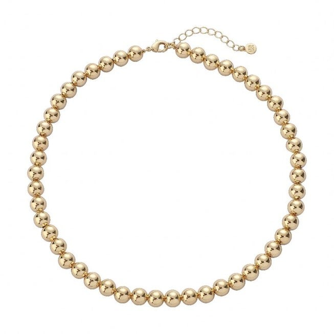 Large Ball Necklace, Gold / Gold, hi-res image number 0