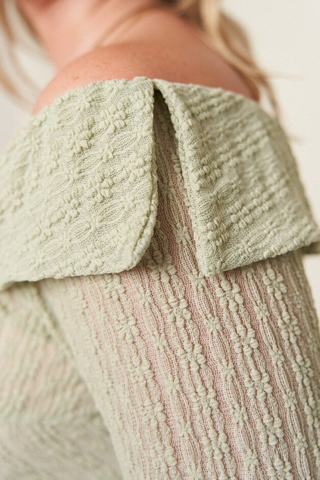 Jackie Lace Top, Sage / Sage Green, alternate image number 4