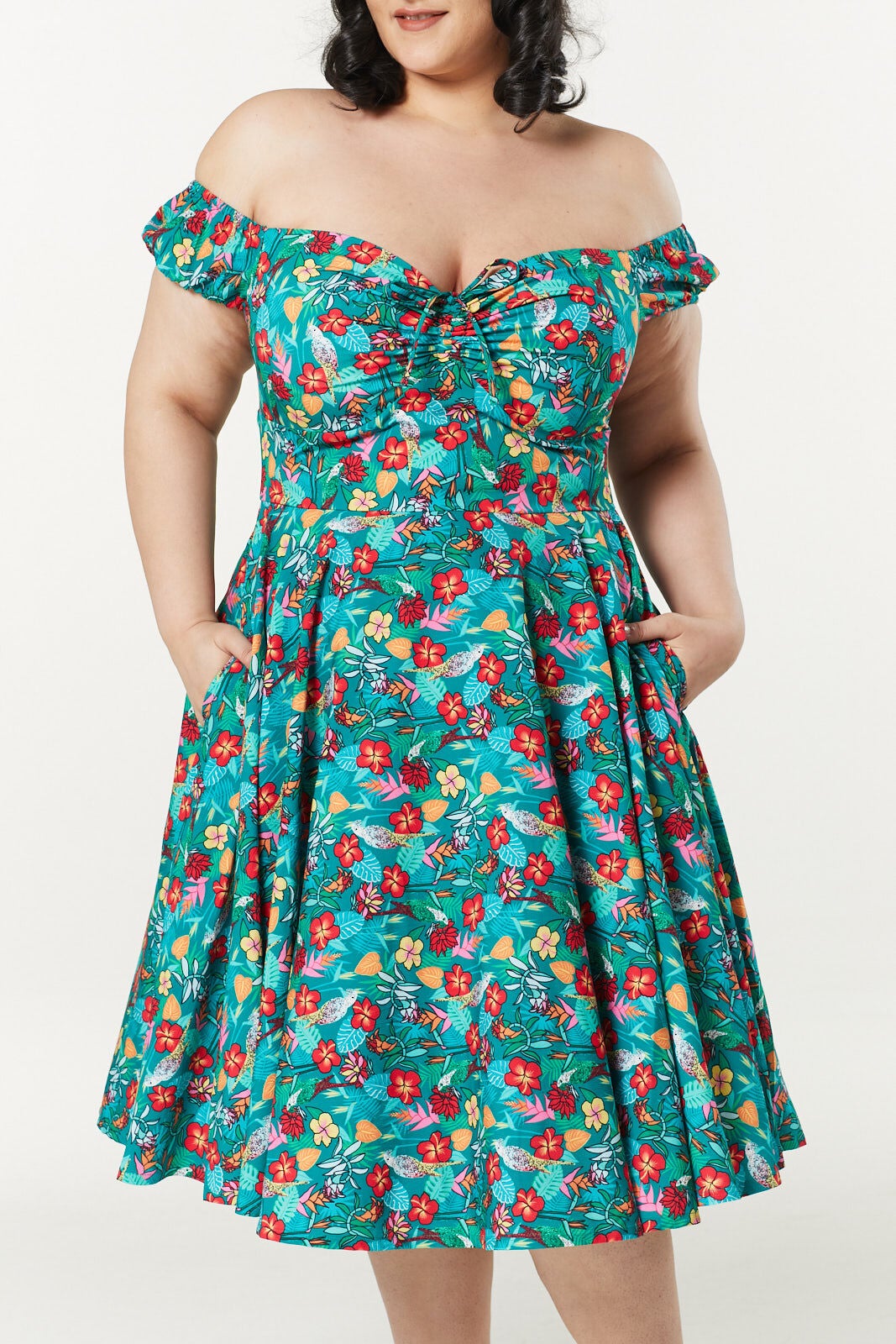Preston Dress, Turquoise / Turquoise, alternate image number 3