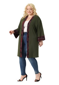 OPEN FRONT BOHO BOHEMIAN KNIT CARDIGAN