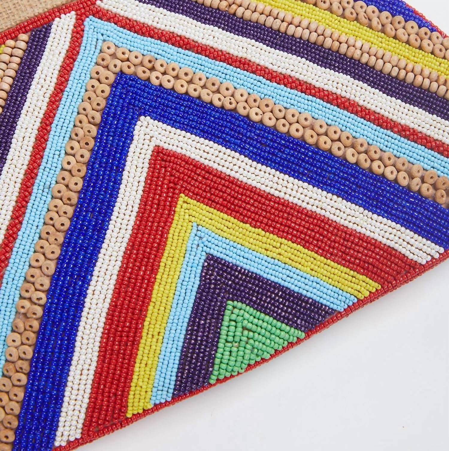 Vee Handmade Beaded Clutch Bag in Multi, , alternate image number 2