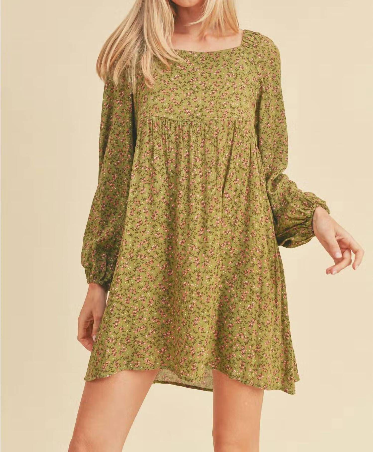 TURN IT AROUND DRESS IN GREEN, Green / Light Green, hi-res image number 0
