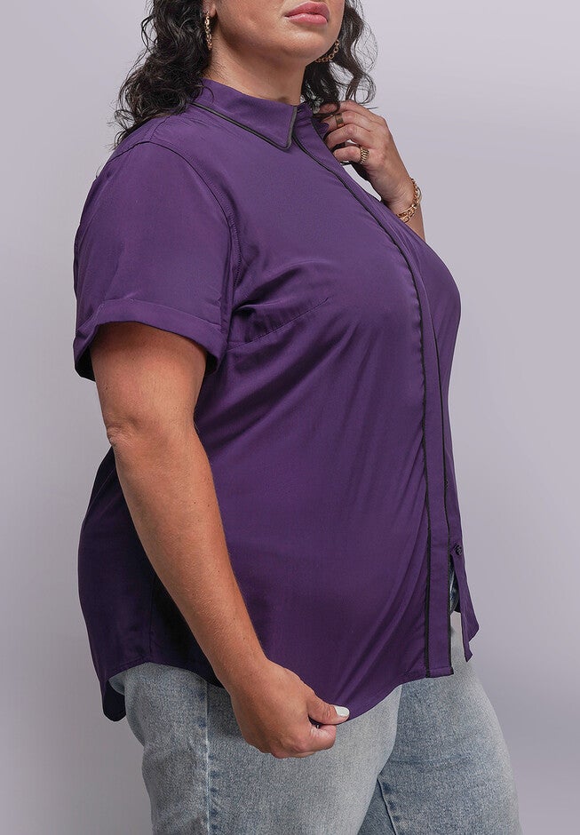 The Empower Button Up, PLUMBLACK / Purple, alternate image number 1