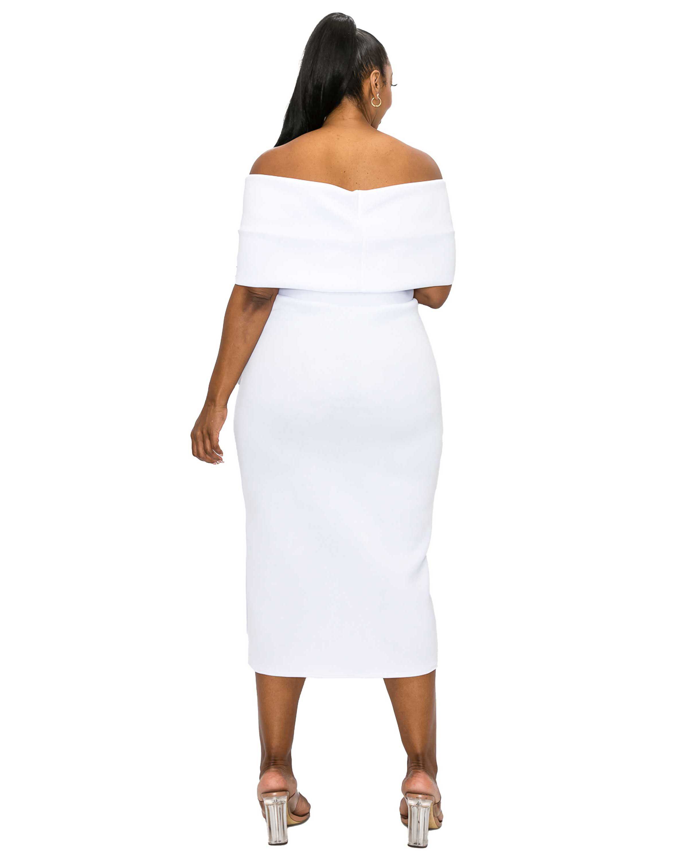 ZARIAH RIBBON DETAIL MIDI DRESS, White / White, alternate image number 1