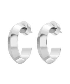 Mini Peak Hoops Silver
