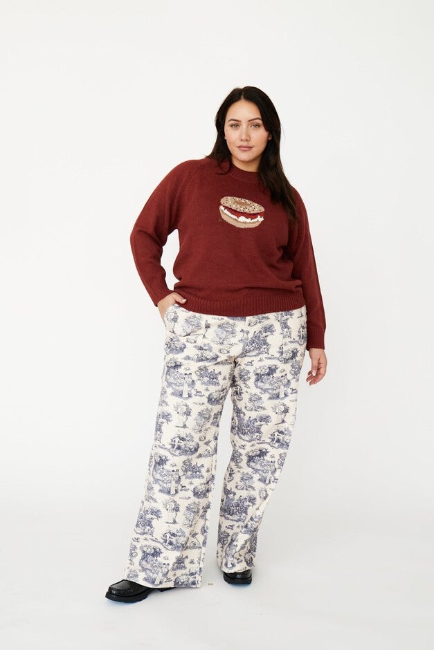 SCHMEAR SWEATER, BURNT SIENNA / Rust, alternate image number 1