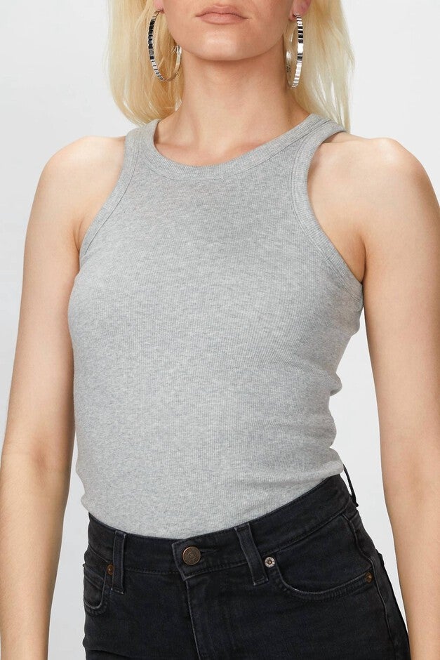 THE ALINE TANK IN GREY, Grey / Black, alternate image number null
