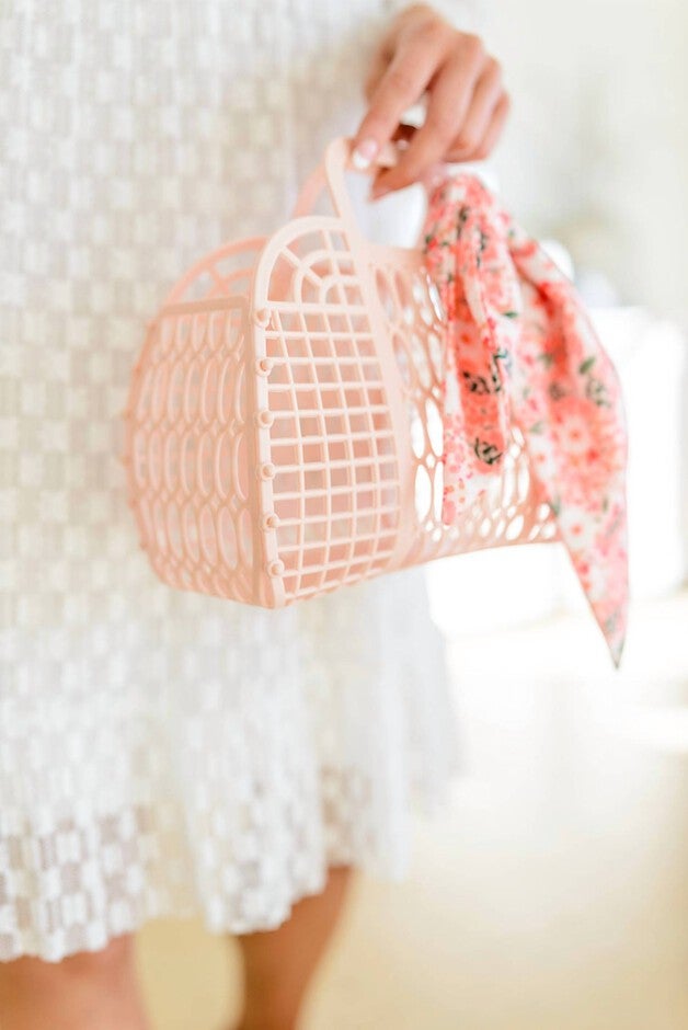 WOMEN'S CASUALLY JELLY TOTE BAG, Pink / Pink, alternate image number null