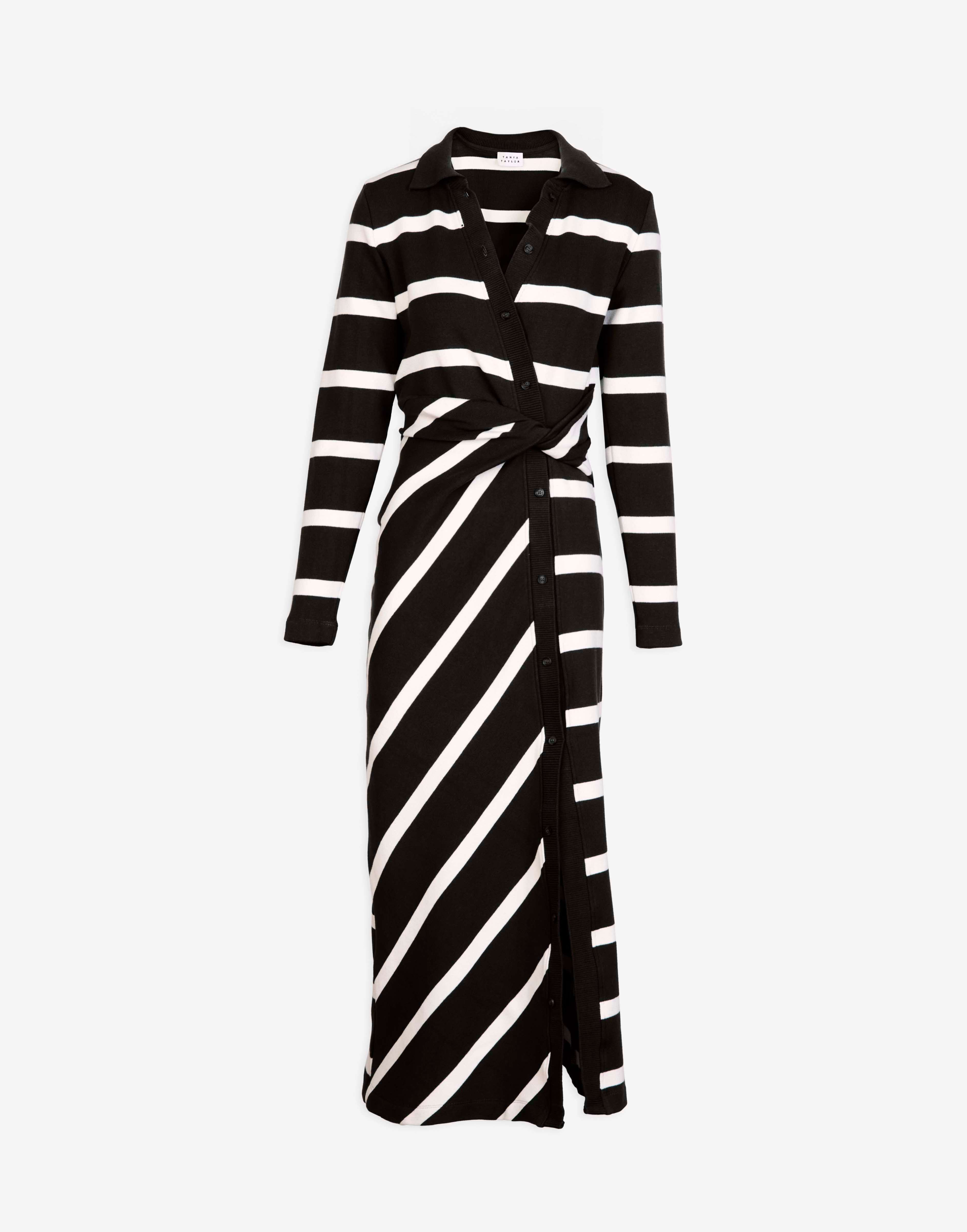 Ellicot Dress, BlackCream / Black, alternate image number 4