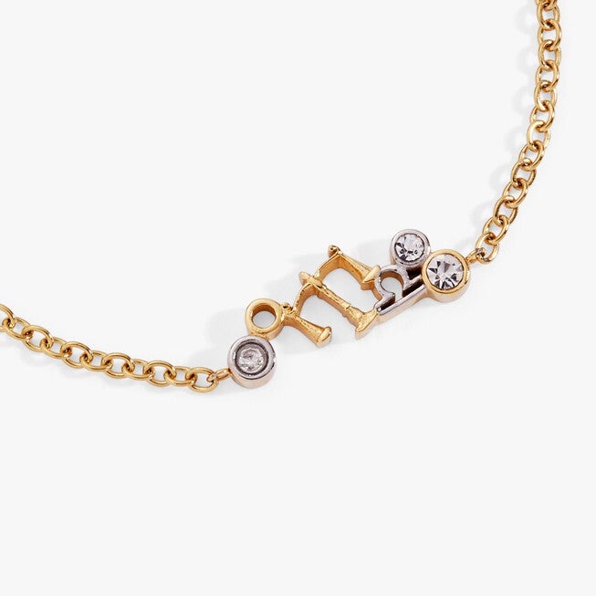 Libra Symbol Inline Bracelet, Two tone / Gold, alternate image number 1