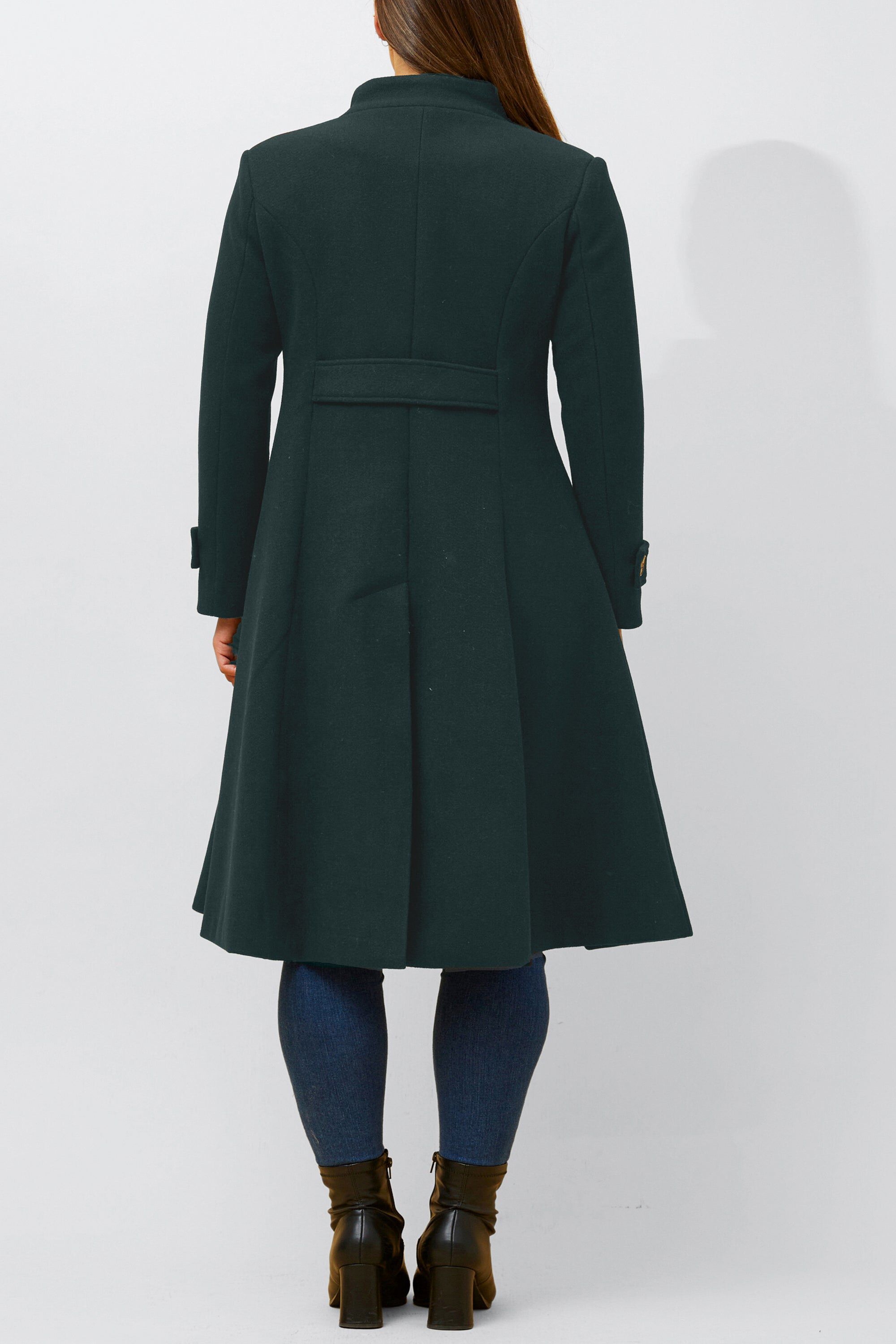 ohotoro margarine flared coat ベージュ Harper Retro Flared Coat Side Buttons | Dia & Co