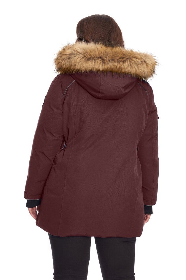 GLACIER | Vegan Down Recycled Parka Winter Jacket, Grape / Purple, alternate image number 2