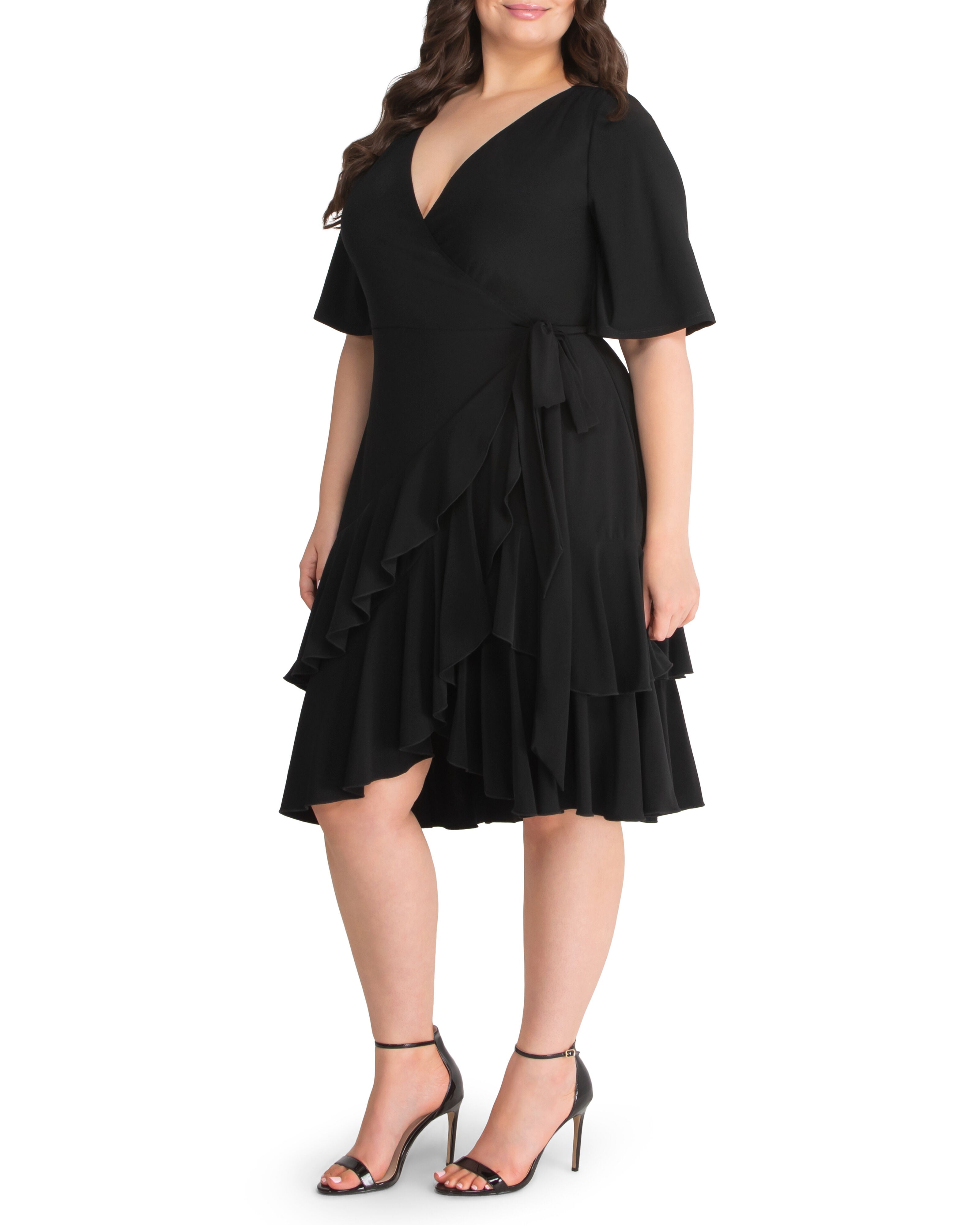 Miranda Wrap Dress, BLACK NOIR / Black, hi-res image number 0