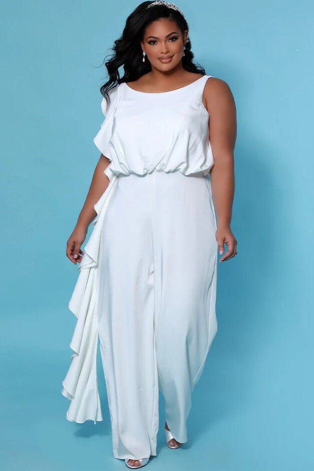Shania Wedding Jumpsuit, Ivory / Ivory, hi-res image number null
