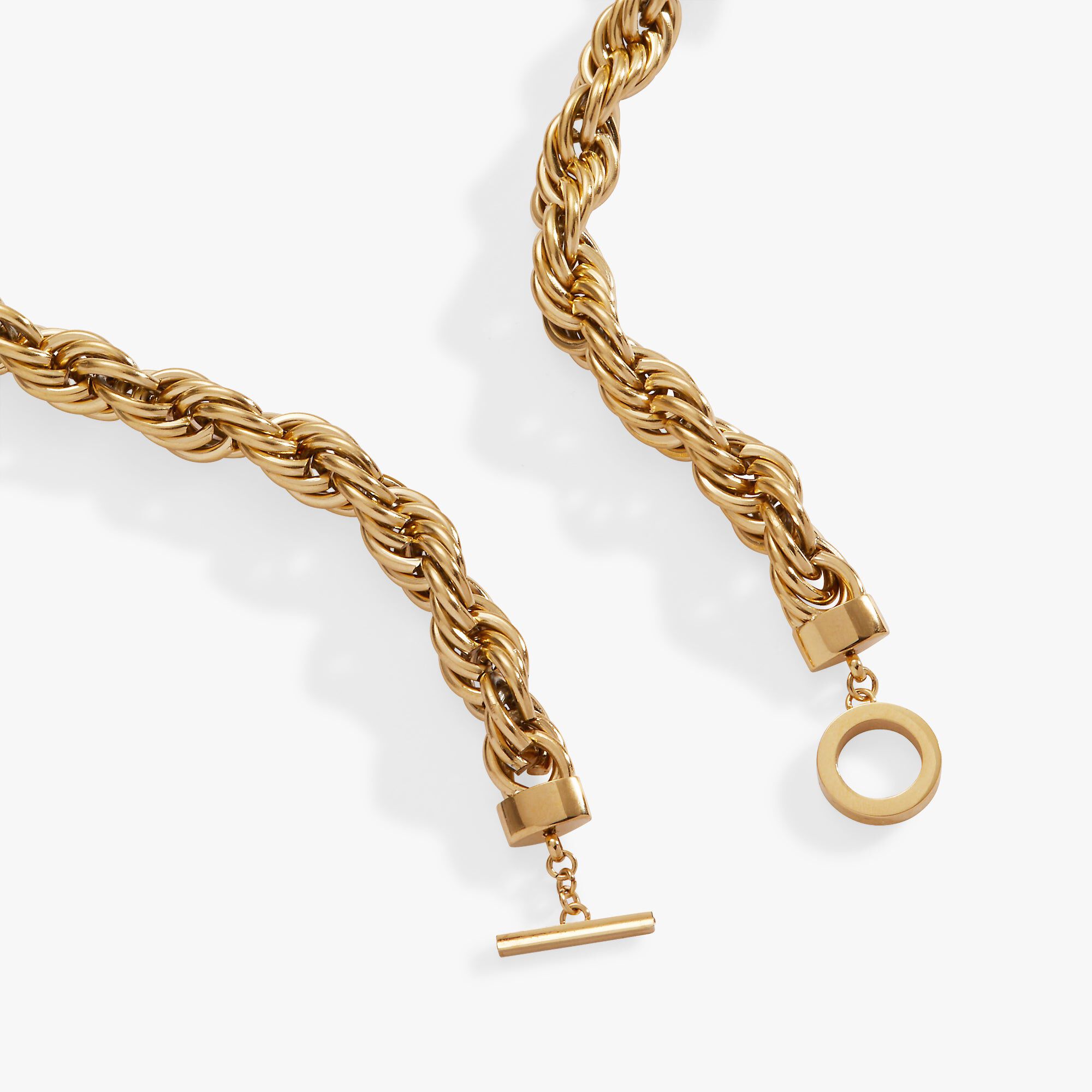 Large Rope Chain Toggle Necklace, Gold / Gold, alternate image number 2