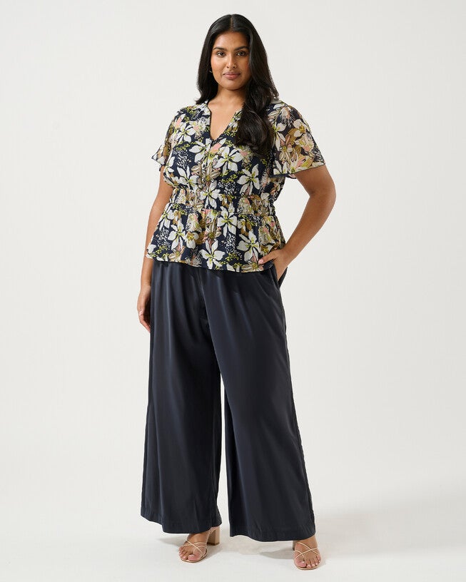 Wilsons Prom Top, Print / Navy, alternate image number 2