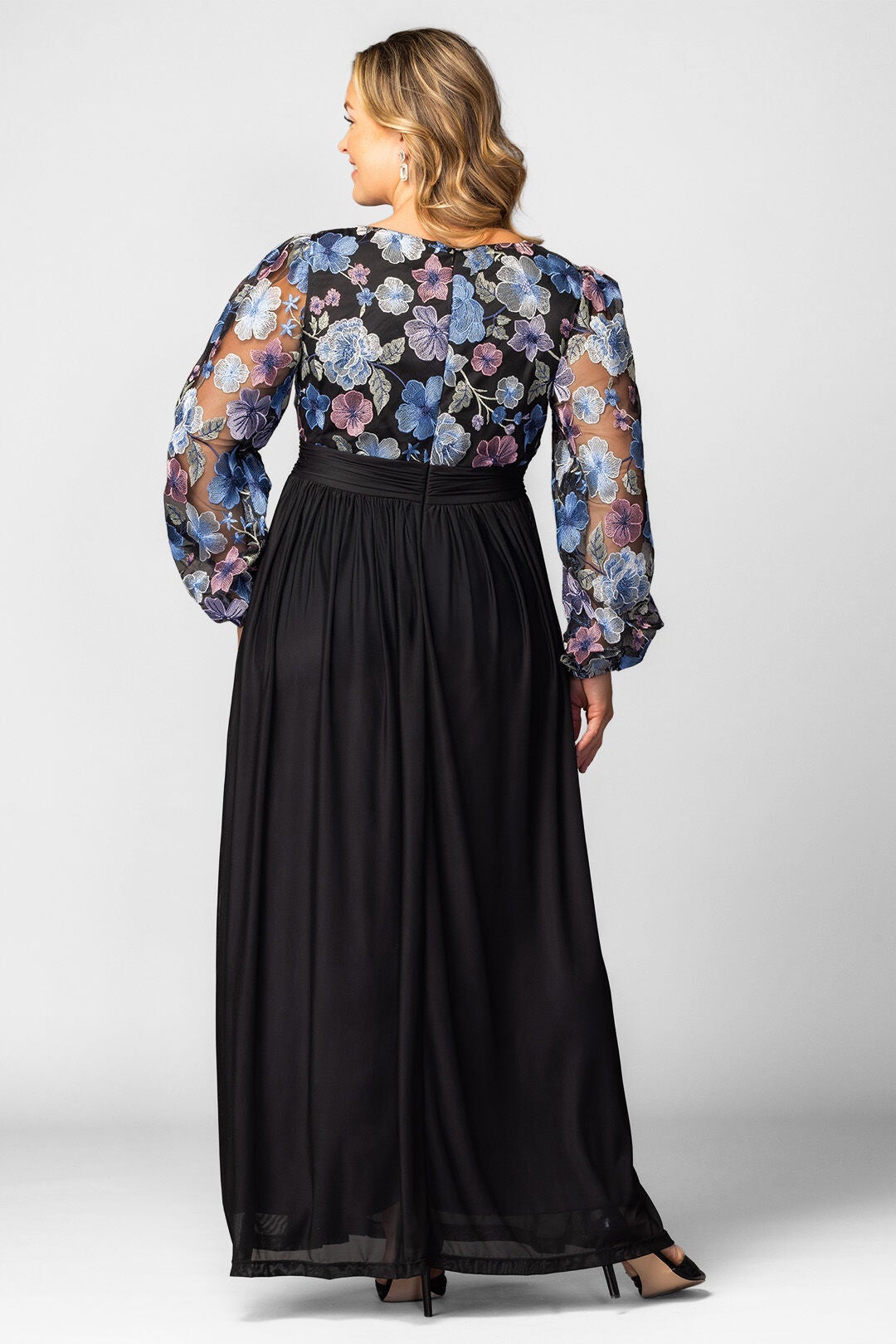 Eternal Embroidered Bodice Evening Gown, Floral Frolic / Black, alternate image number 1