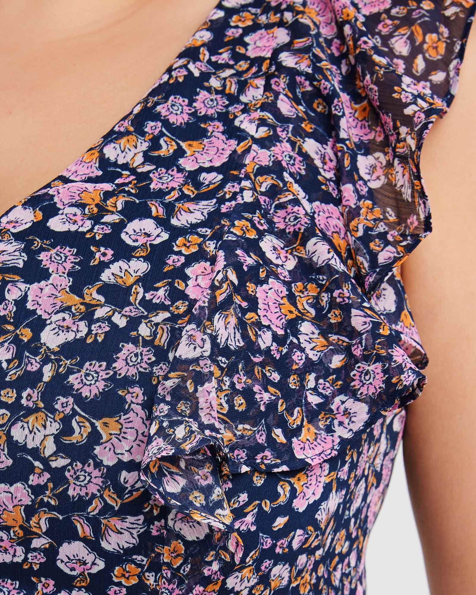 Rosebud Pink Mini Ruffle Dress, , alternate image number 9