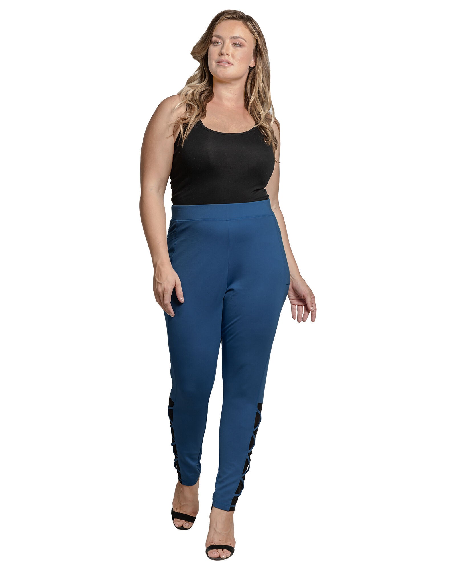 Standards & Practices Mesh Ponte Leggings, FRENCHNAVY / Navy, alternate image number 2