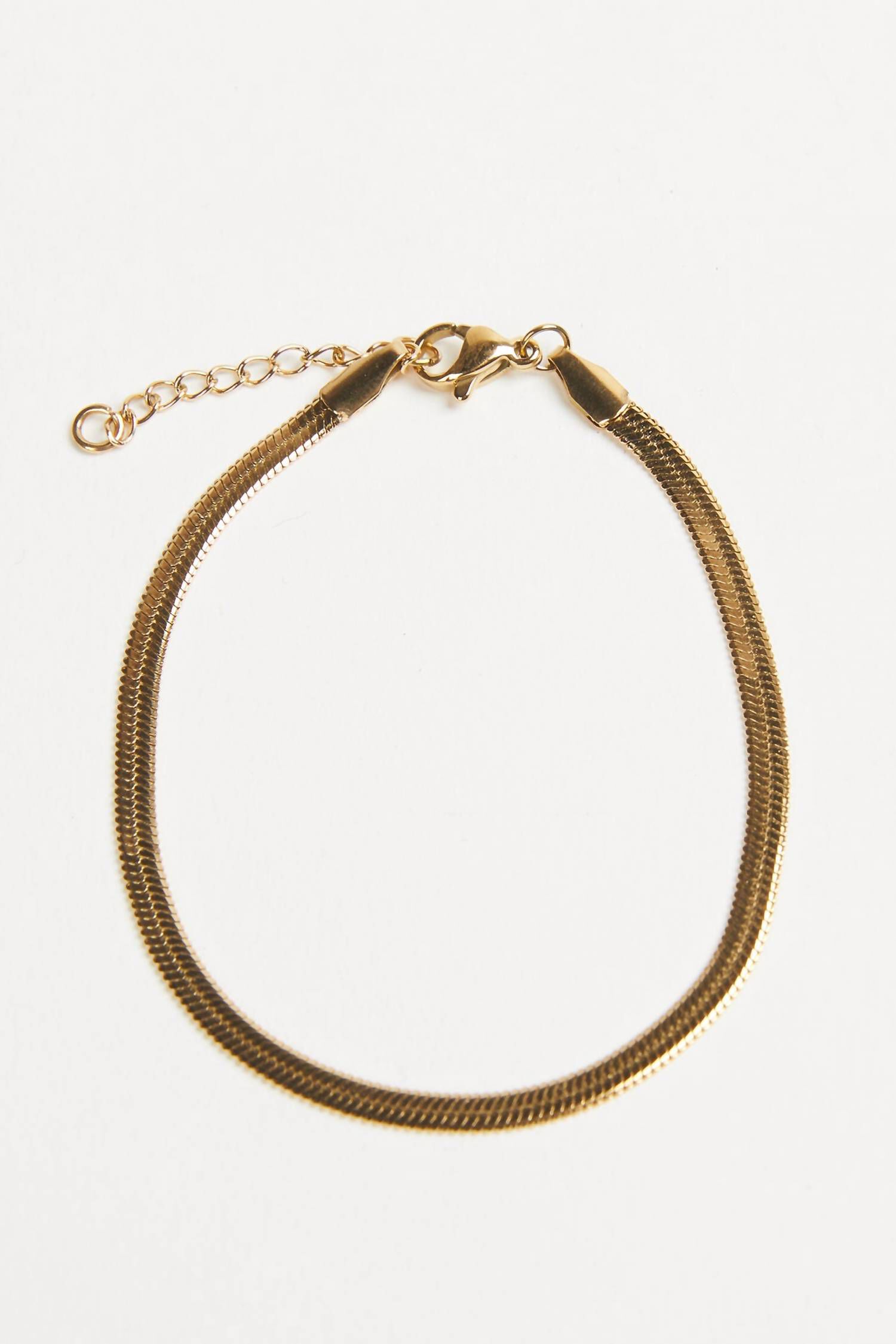 GOLD HERRINGBONE BRACELET IN GOLD, Gold / Gold, hi-res image number 0
