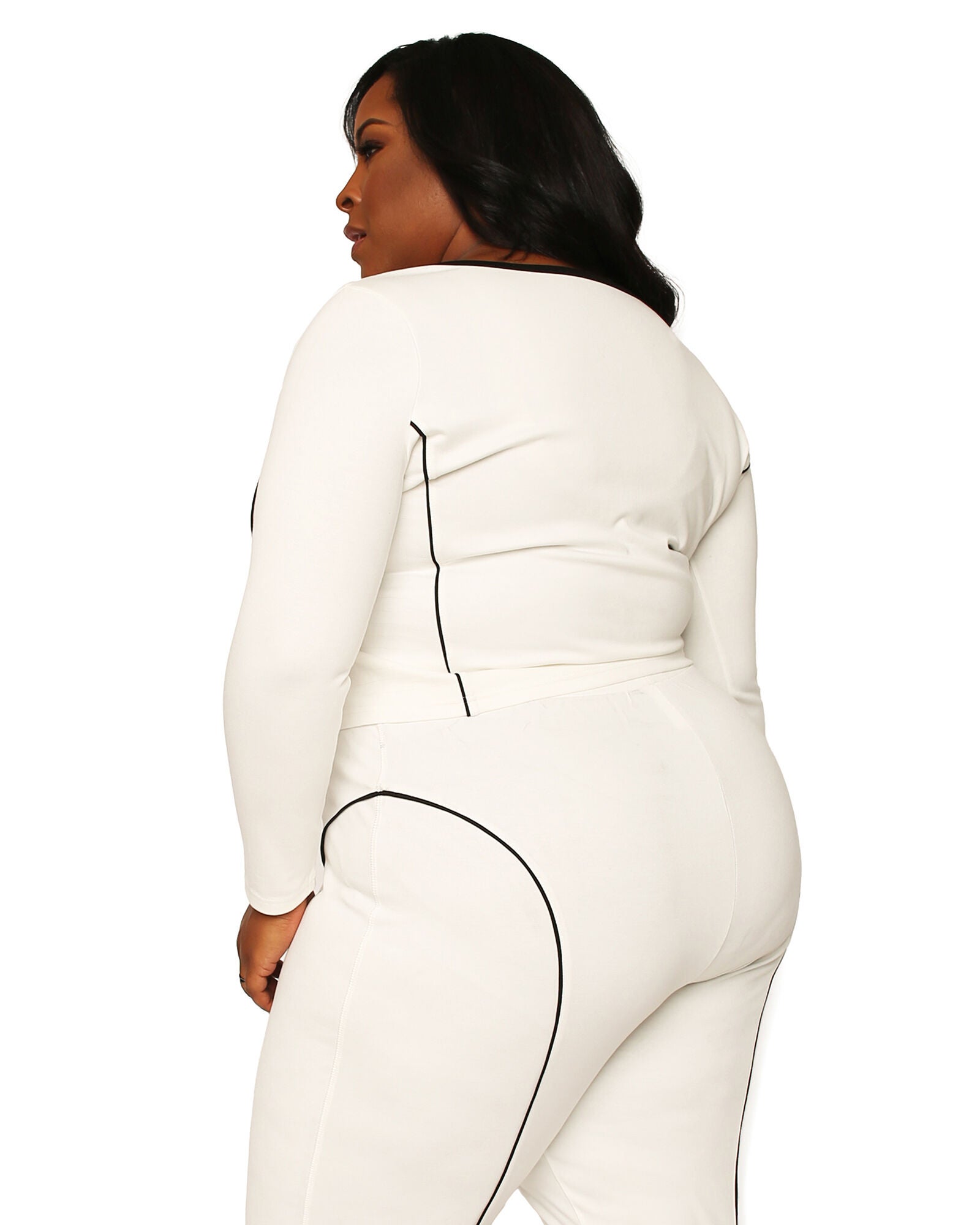 Coco Square Zip Moto Top, IVORY / White, alternate image number 3