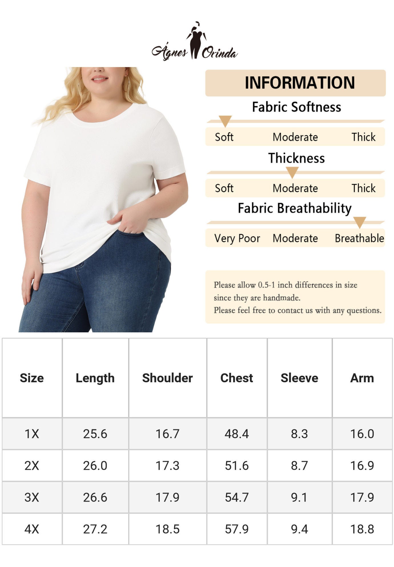 Short Sleeves Pullover Sweater Top, White / White, alternate image number 4