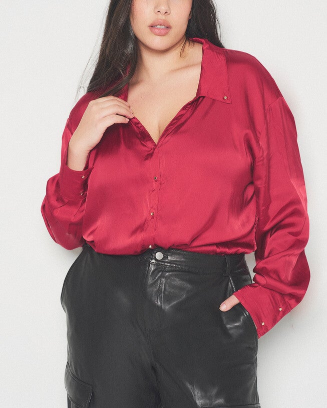 Billie Blouse, Coco Red / Red, alternate image number 3