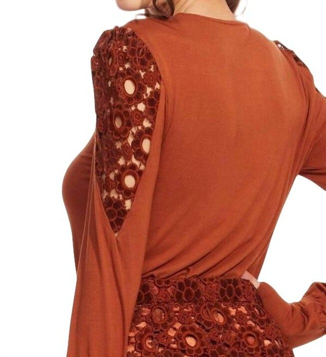 CUVEE BLOUSE IN SUMATRA LACE, Sumatra Lace / Orange, alternate image number null
