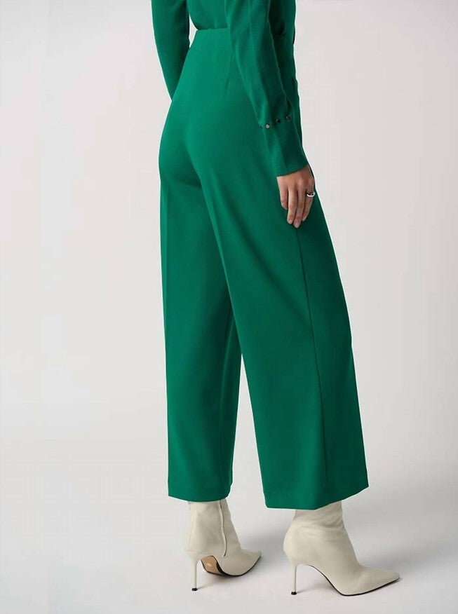 HIGH RISE WIDE LEG PANTS IN KELLY GREEN, , alternate image number null