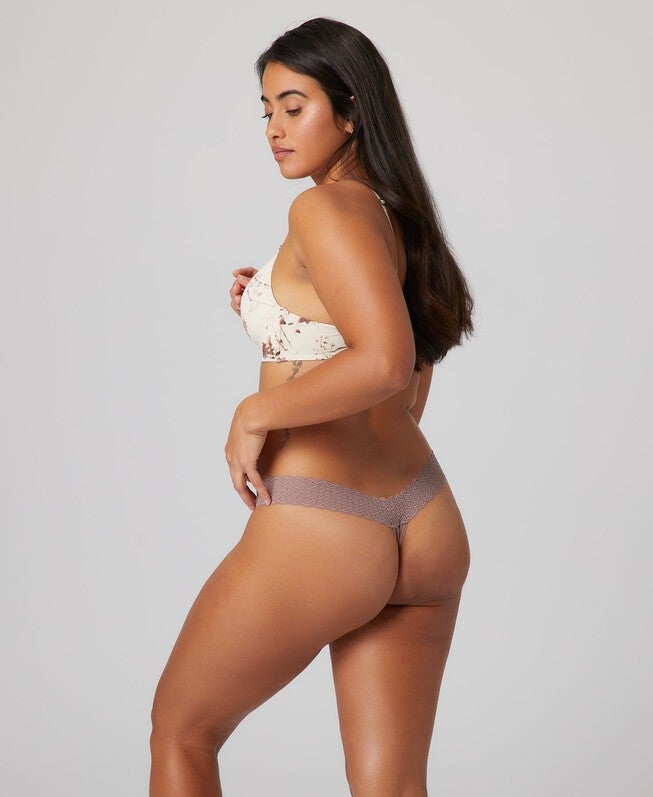 Period-Proof Organic Cotton Thong - 1 Tampon Absorption, , alternate image number null