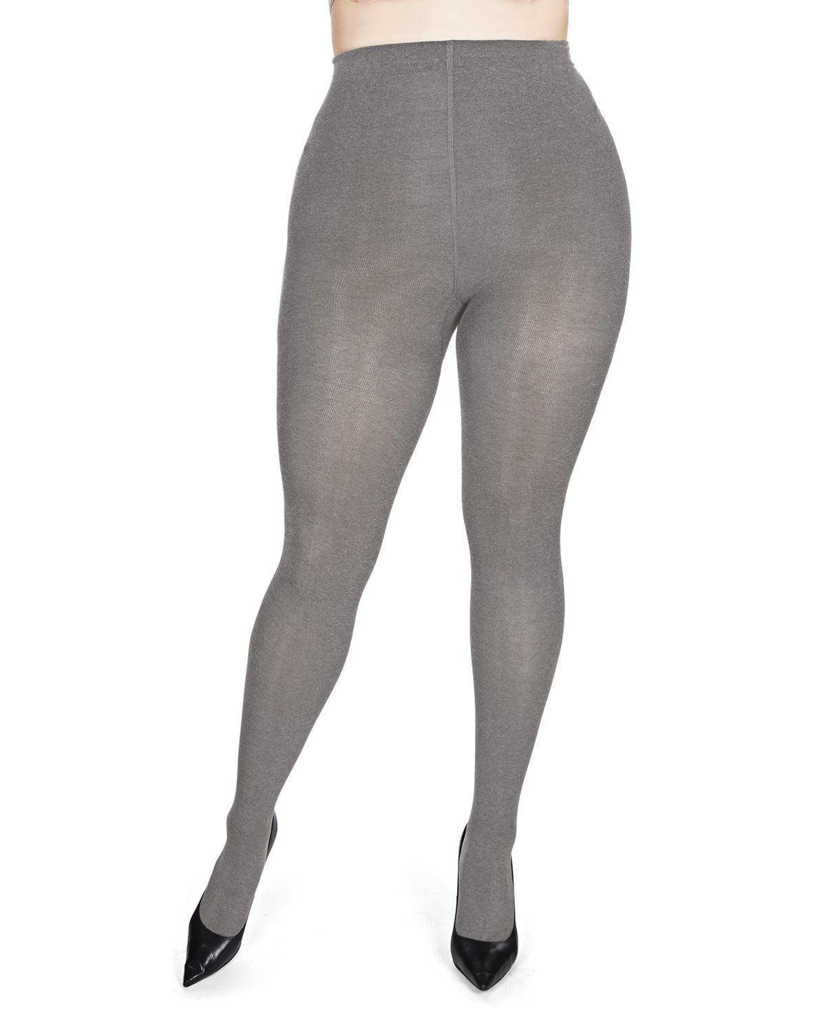 Brooklyn Flat Knit Cotton Blend Sweater Tights, Medium Gray / Warm Grey, alternate image number 1